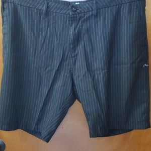 Rusty men's black pinstripe shorts